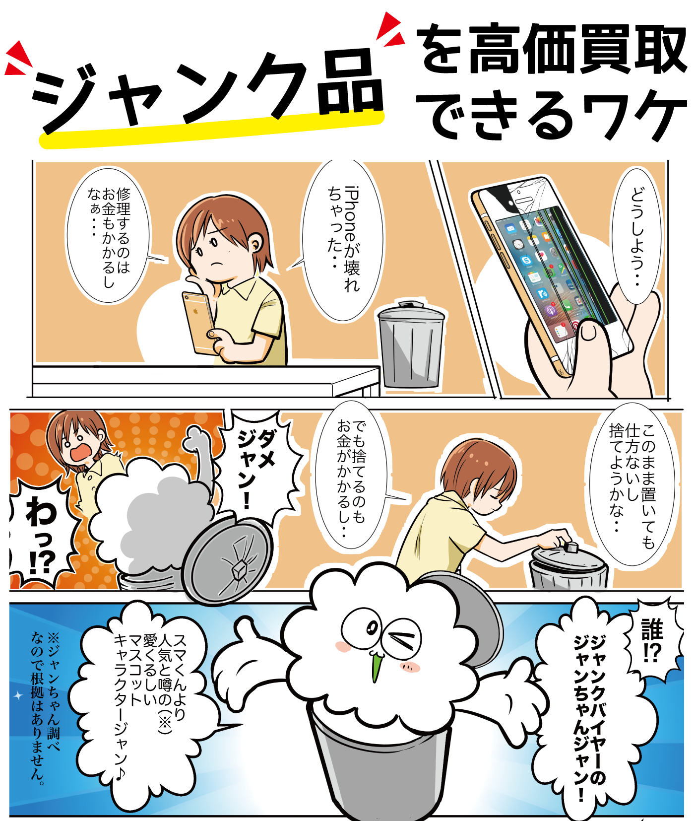 ジャンク品買取できる理由01